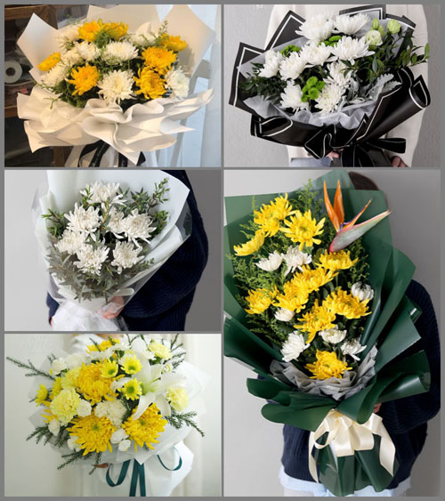 山东青岛莱西市沽河街道前进村白事花束代送